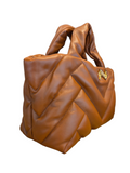 Quilted Nappa Brown Bag