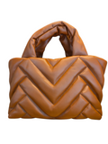 Quilted Nappa Brown Bag
