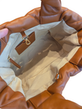 Quilted Nappa Brown Bag