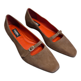 Emilie Tan Suede Ballet Loafer