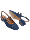 Peche Denim Sling-Back.