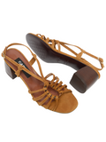 Copacabana Cognac Suede Sandals