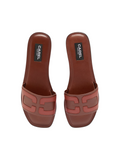 Basilia Brown Slip-On Mules