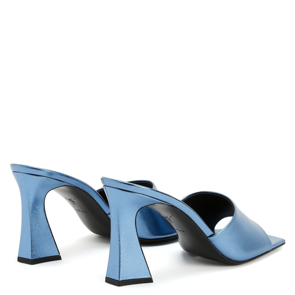 Solhene Blue Mules - GIUSEPPE-ZANOTTI - Liberty Shoes Australia