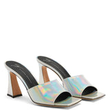 Solhene Silver Holographic Mules - GIUSEPPE-ZANOTTI - Liberty Shoes Australia