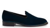 Lyidia Teal Velvet Loafers - GIUSEPPE-ZANOTTI - Liberty Shoes Australia