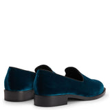 Lyidia Teal Velvet Loafers - GIUSEPPE-ZANOTTI - Liberty Shoes Australia