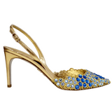 Vega Blue Crystral Sling-Back Sandals - Rene Caovilla - Liberty Shoes Australia