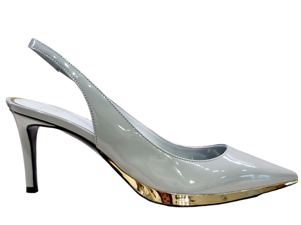 Virgyn Grey Patent Slingback Pump - GIUSEPPE-ZANOTTI - Liberty Shoes Australia