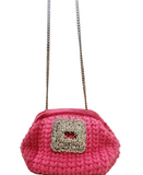 Mana Pink Wool Knitted Bag - GEDEBE - Liberty Shoes Australia