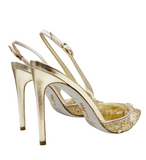 Aretha Gold Slingback With Crystals - Rene Caovilla - Liberty Shoes Australia