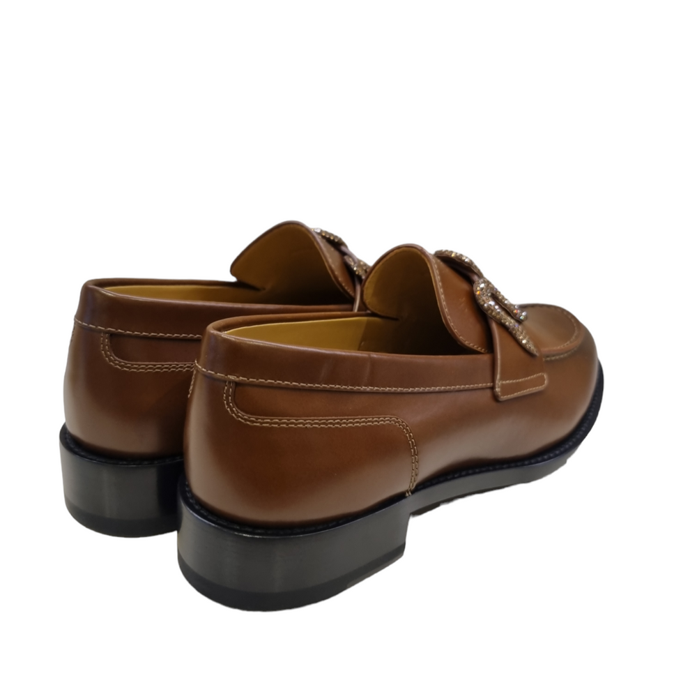 Morgana Brown Loafer - Rene Caovilla - Liberty Shoes Australia