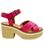 Charline Pink Platform Sandals - Clergerie - Liberty Shoes Australia