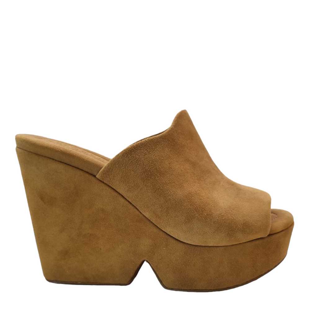 Dolcy Tan Suede Mules - Clergerie - Liberty Shoes Australia