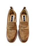 Sr Joan Tan Suede High Loafers - Sergio Rossi - Liberty Shoes Australia