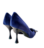 Sr Twenty Navy Velvet Pumps - Sergio Rossi - Liberty Shoes Australia