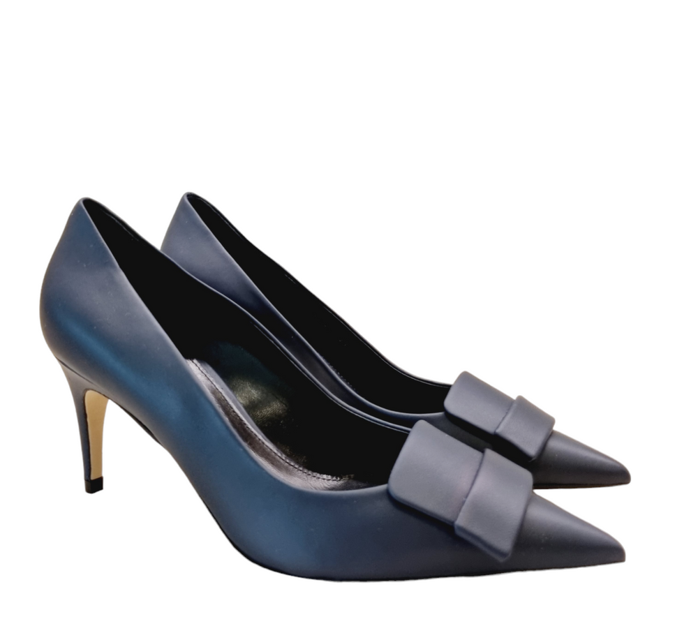 Sr1 Navy Leather Pumps - SERGIO ROSSI - Liberty Shoes Australia