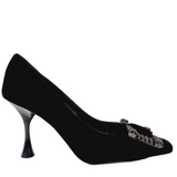 Sr Twenty Black Velvet Pumps - SERGIO ROSSI - Liberty Shoes Australia