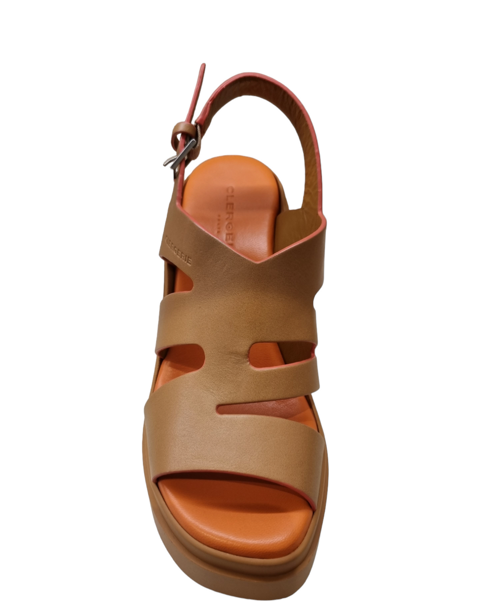 Nateo Tan Leather Platform - Clergerie - Liberty Shoes Australia