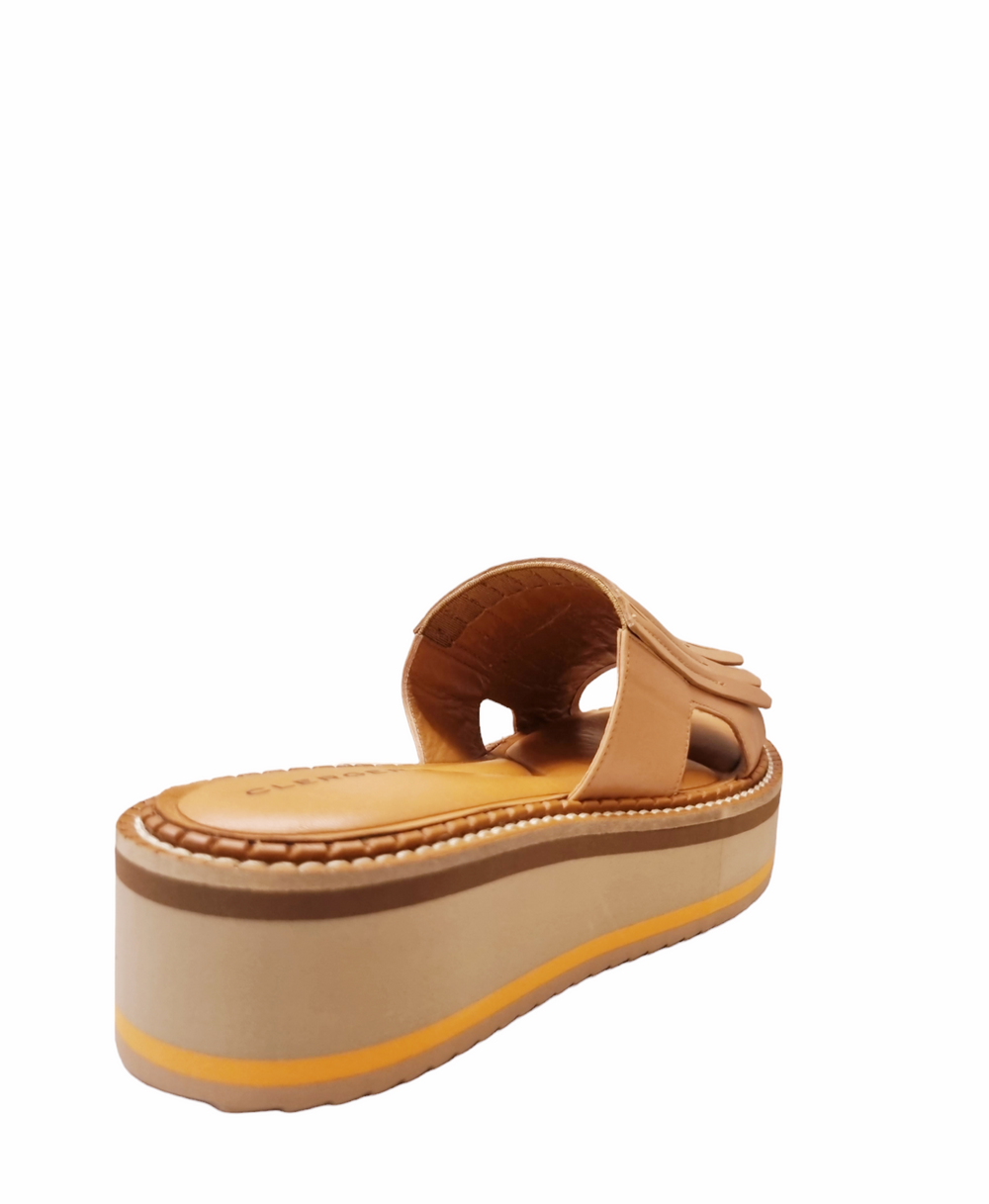 Fama Tan Mule Sandals - Clergerie - Liberty Shoes Australia