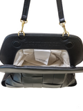 Tia Woven Black Shoulder Bag - Themoire - Liberty Shoes Australia