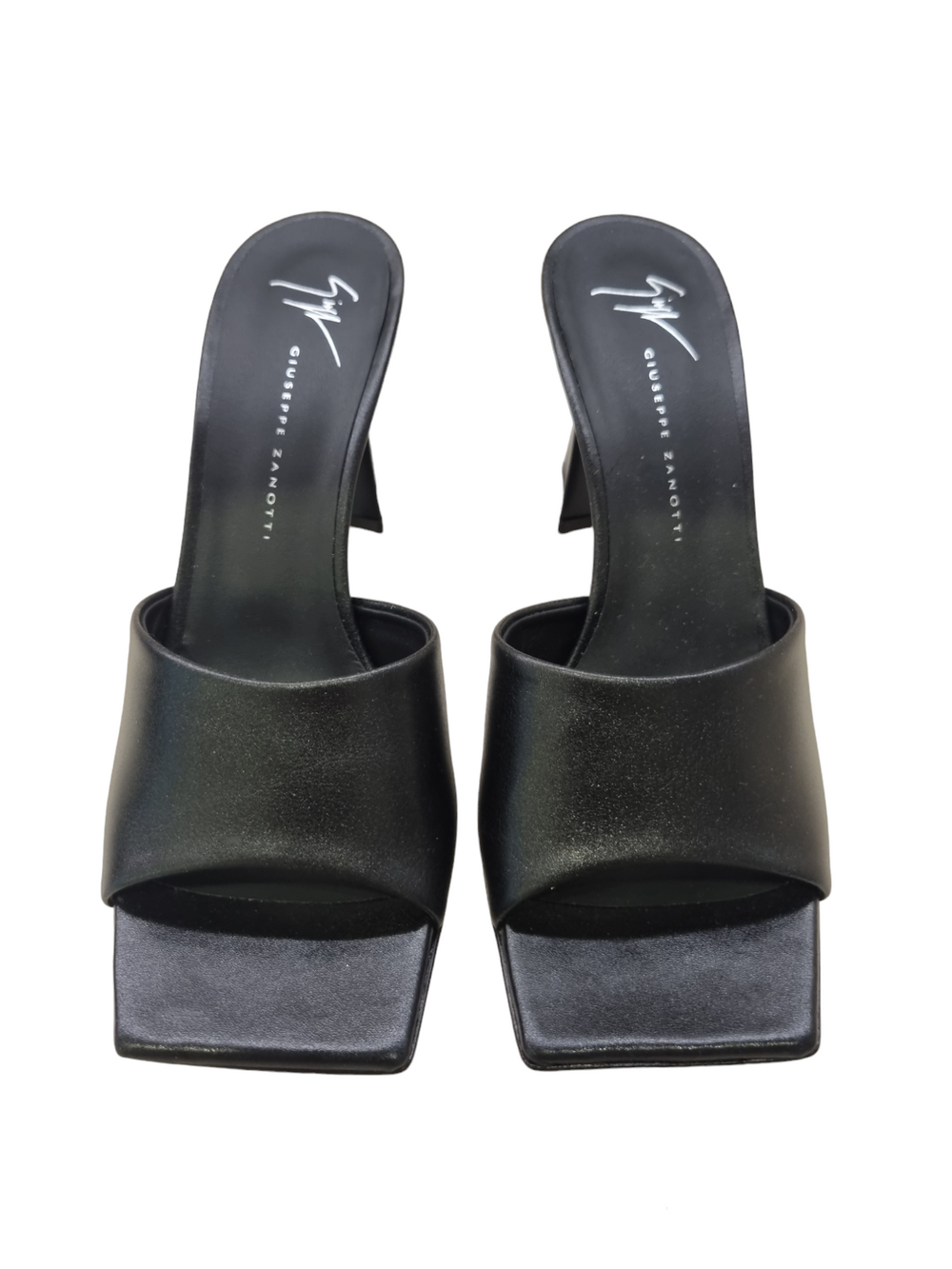 Solhene Black Mules - GIUSEPPE-ZANOTTI - Liberty Shoes Australia