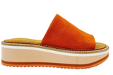 Fast Orange Suede Slip-On Sandals - Clergerie - Liberty Shoes Australia
