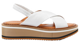 Freedom White Leather Sandals - Clergerie - Liberty Shoes Australia