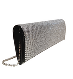 Envelope Black Satin Crystal Bag - GEDEBE - Liberty Shoes Australia