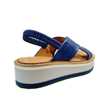 Freedom Navy Leather Sandals - Clergerie - Liberty Shoes Australia