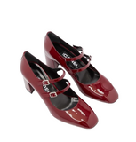 Alice Burgundy Patent Leather Mary Jane - Carel Paris - Liberty Shoes Australia