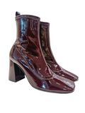 Sr Alicia Burgundy Patent Boots - SERGIO ROSSI - Liberty Shoes Australia