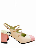 Papaya Powder Pink Leather Mary Jane - Carel Paris - Liberty Shoes Australia