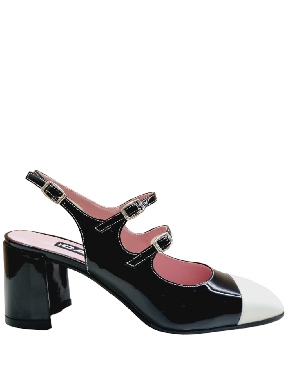 Papaya Black/White Patent Mary Jane - Carel Paris - Liberty Shoes Australia