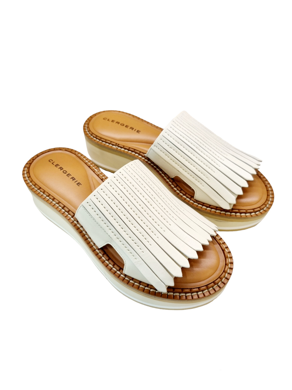 Fama Ivory Slip-On Sandals - Clergerie - Liberty Shoes Australia