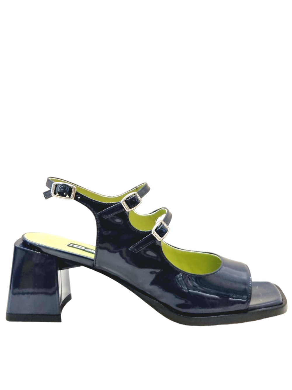 Bercy Navy Patent Leather Sandals - Carel Paris - Liberty Shoes Australia