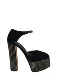 Bebe Velvet Platform Sandals - GIUSEPPE-ZANOTTI - Liberty Shoes Australia