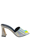 Solhene Silver Holygraphic Mules - GIUSEPPE-ZANOTTI - Liberty Shoes Australia