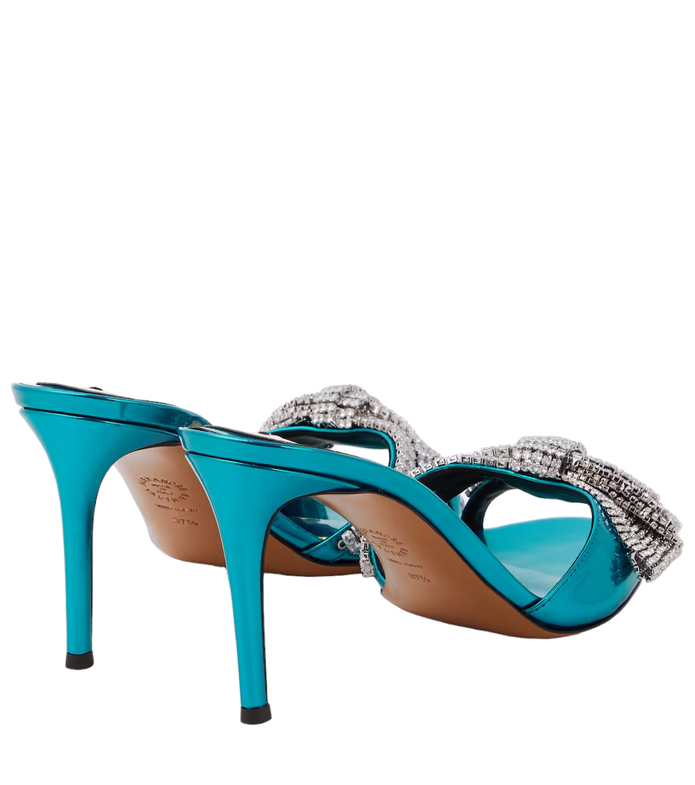 Mandy Turquoise Crystal embellished Mules - Alexandre Vauthier - Liberty Shoes Australia