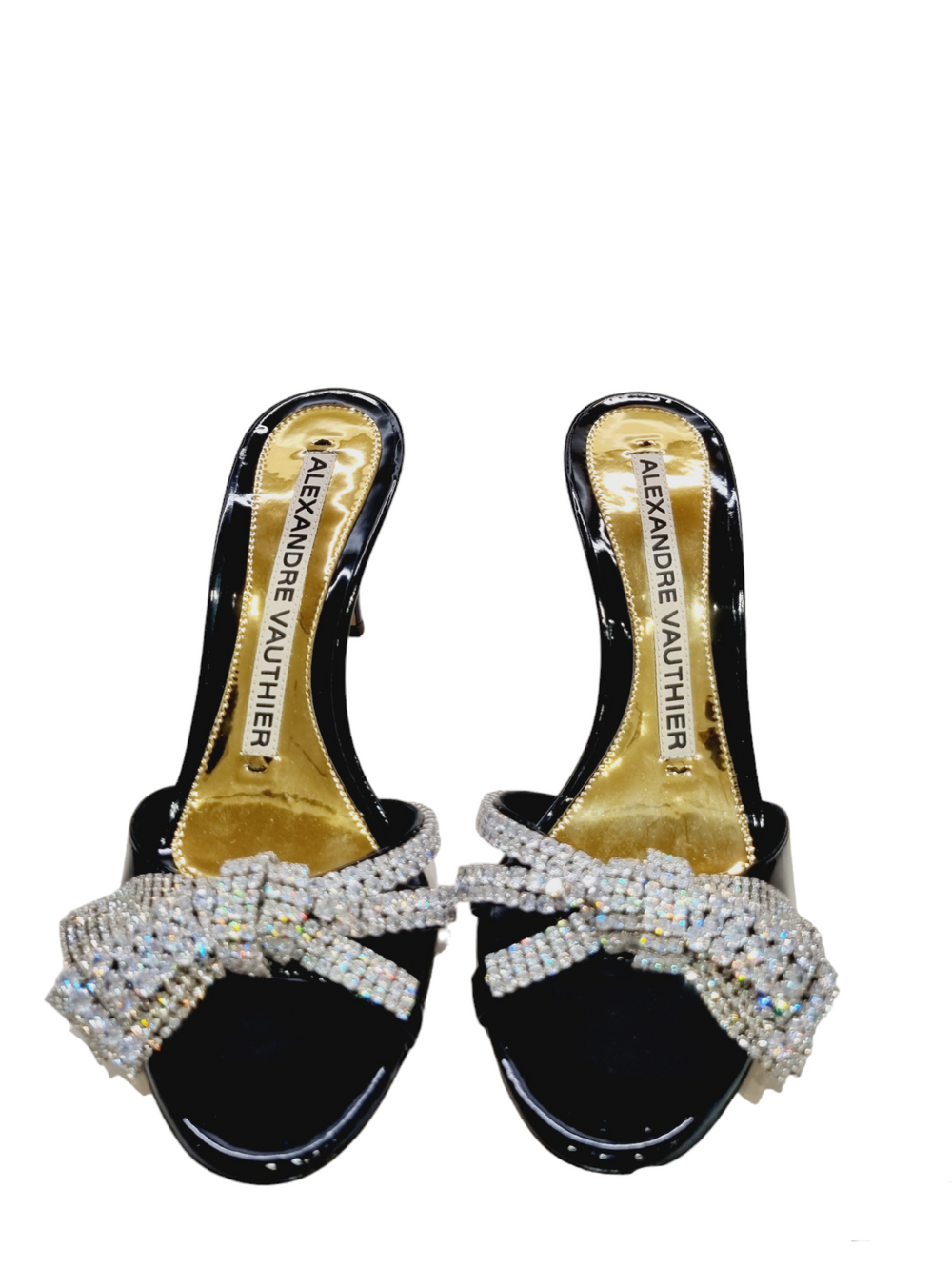 Mandy Black Crystal Embellished Mules - Alexandre Vauthier - Liberty Shoes Australia