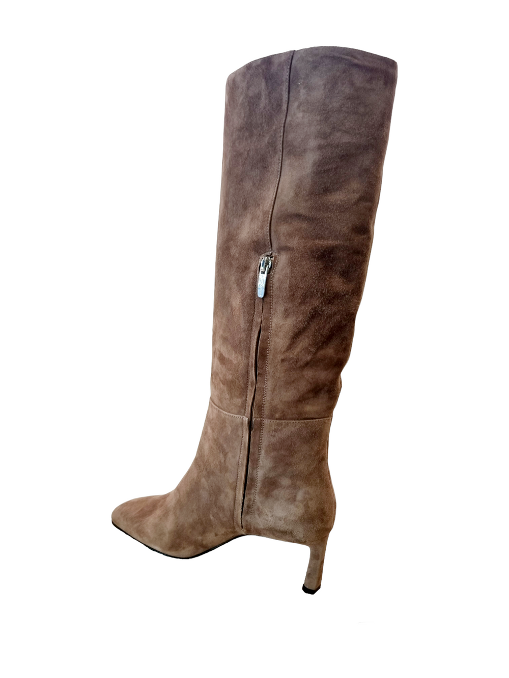 Sr Kim Beige knee-high Suede Boots - SERGIO ROSSI - Liberty Shoes Australia