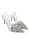 Veneziana White Lace Slingback Pumps - Rene Caovilla - Liberty Shoes Australia