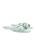 Antonia Mint Patent Slip-On Mules - 3Juin - Liberty Shoes Australia
