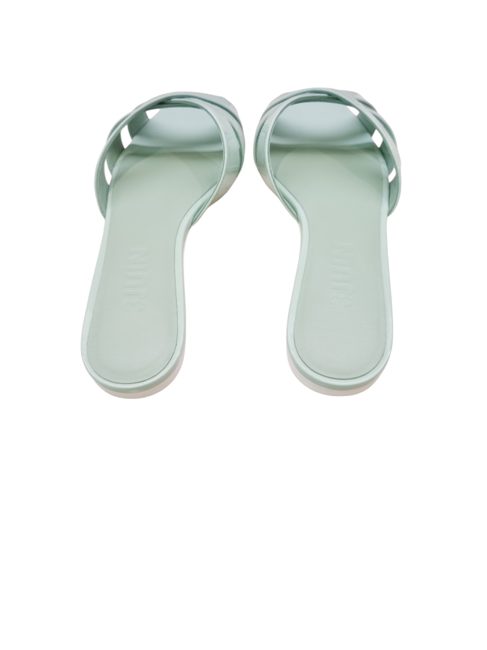 Antonia Mint Patent Slip-On Mules - 3Juin - Liberty Shoes Australia