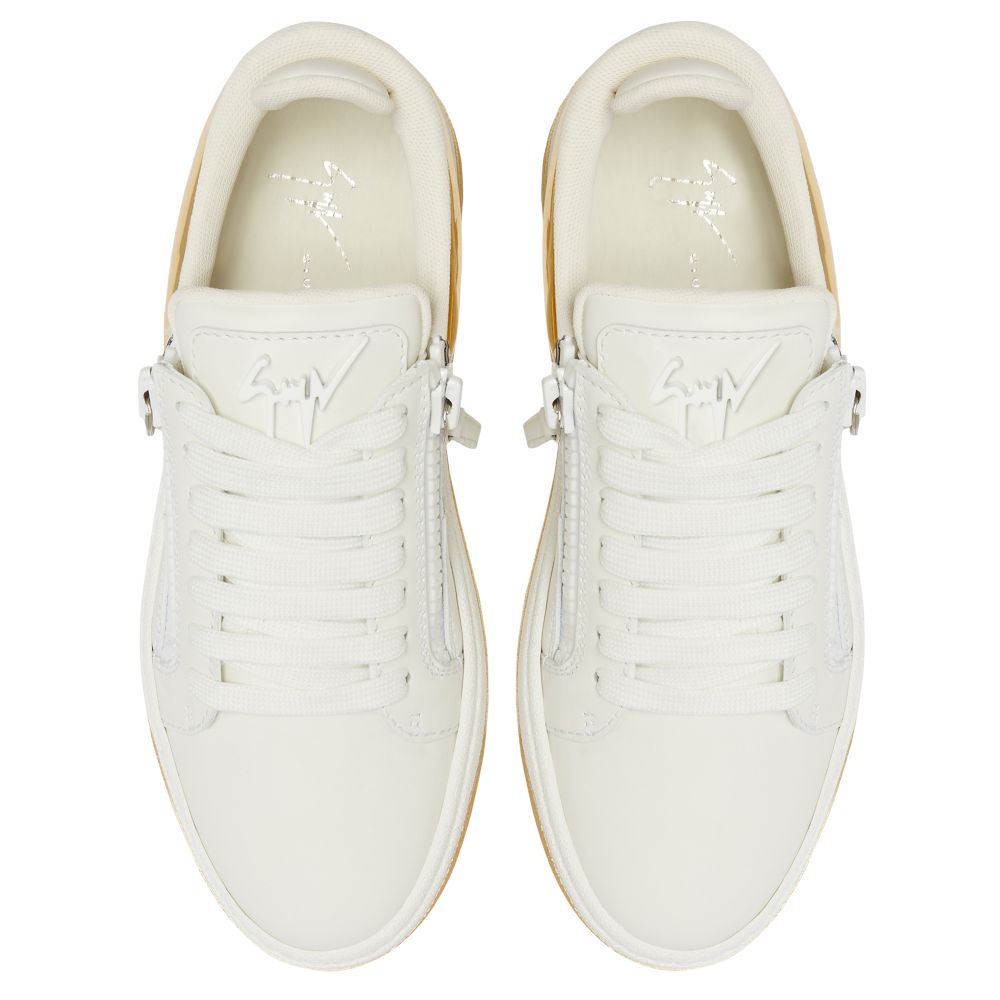 Gz94 White Leather Sneakers - GIUSEPPE-ZANOTTI - Liberty Shoes Australia