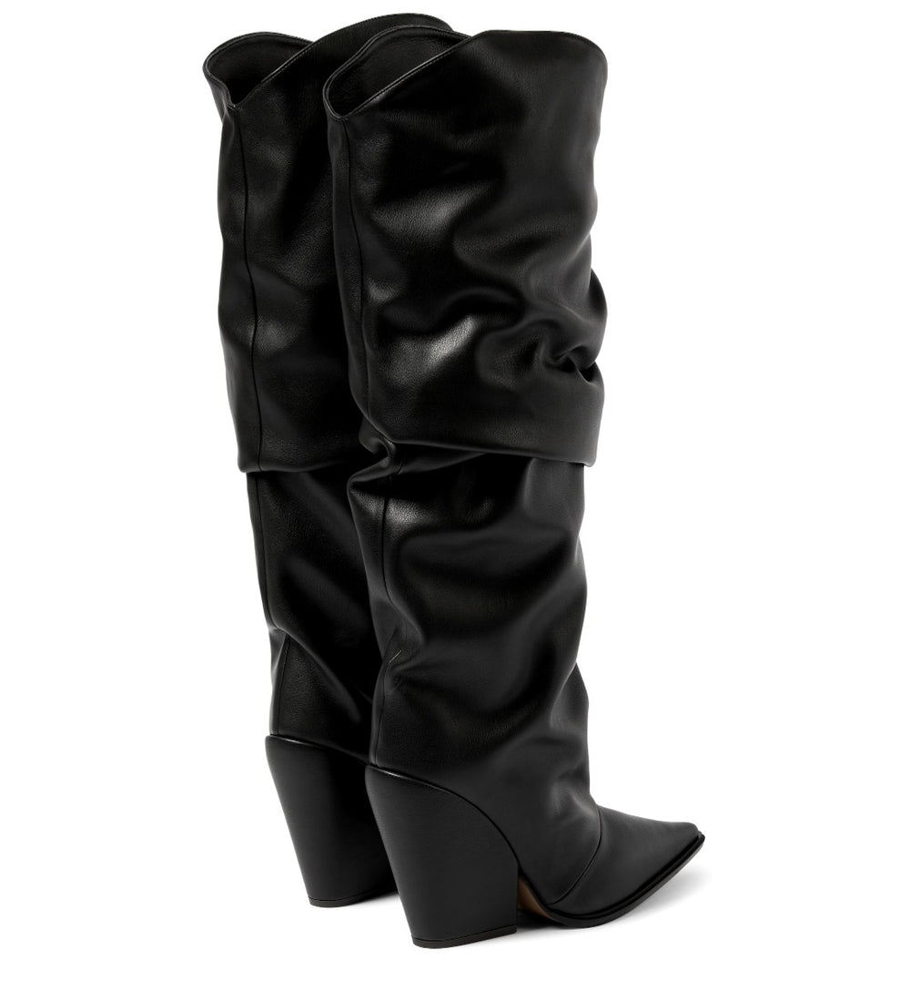 Avi Black Knee-High Boots - Alexandre Vauthier - Liberty Shoes Australia