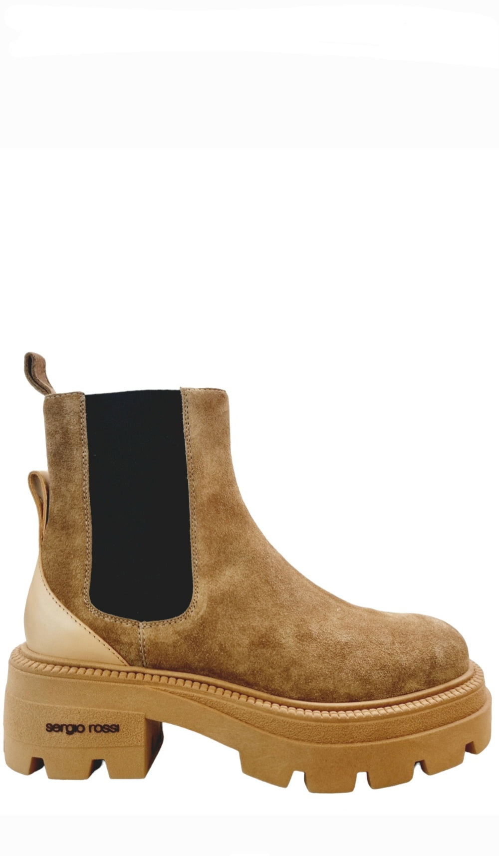 Sr Milla Tan Suede Boots - SERGIO ROSSI - Liberty Shoes Australia