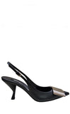 Sr Miroir Black Slinkback Sandals - SERGIO ROSSI - Liberty Shoes Australia