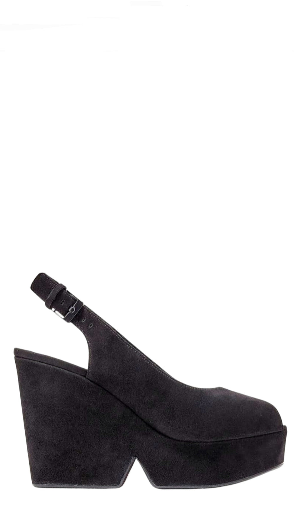 Dylan2 Black Suede Wedge (carry over style) - Clergerie - Liberty Shoes Australia