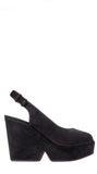 Dylan2 Black Suede Wedge (carry over style) - Clergerie - Liberty Shoes Australia